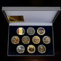 10-Piece USA 250th Anniversary Gold-Plated Commemorative Coin Set
