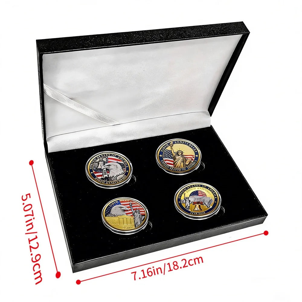 4-Piece USA 250th Anniversary Commemorative Legacy Coin Set
