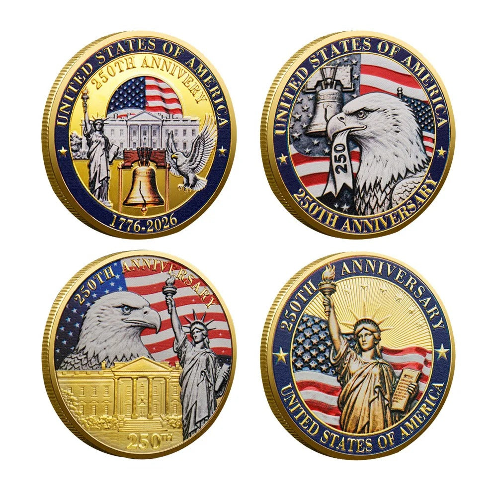 4-Piece USA 250th Anniversary Commemorative Legacy Coin Set