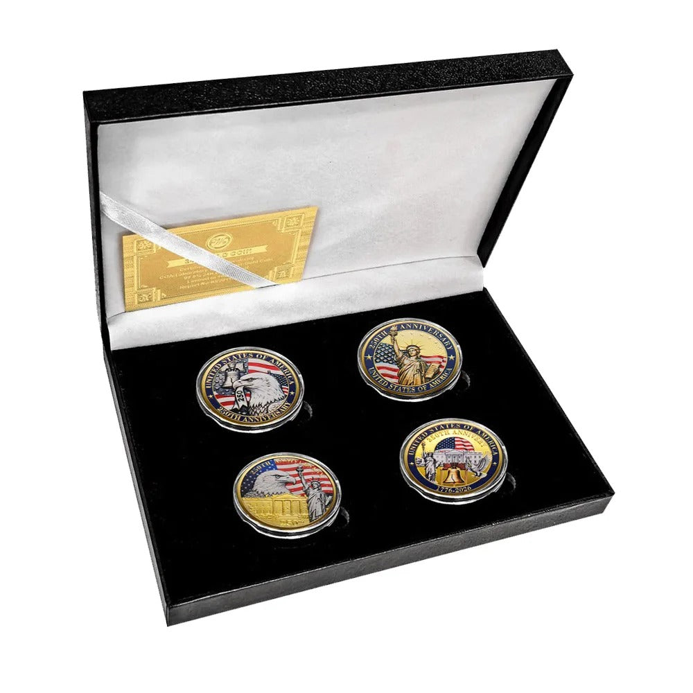 4-Piece USA 250th Anniversary Commemorative Legacy Coin Set
